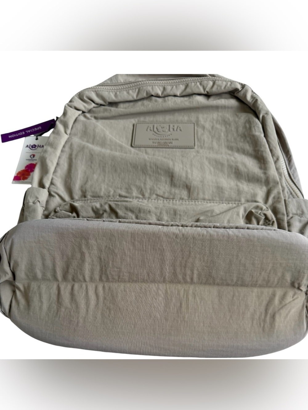 BNWT- ALOHA COLLECTION X HAWAIIAN AIRLINES  Canvas Backpack - Picture 5 of 5